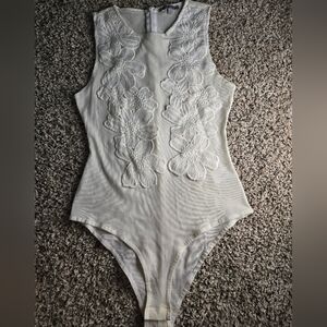 Charlotte Russe Chic Cream Bodysuit